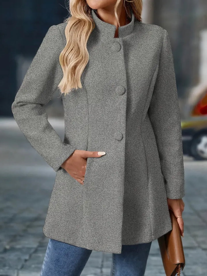 Kristin – Elegante lange Jacke im Blazer-Stil