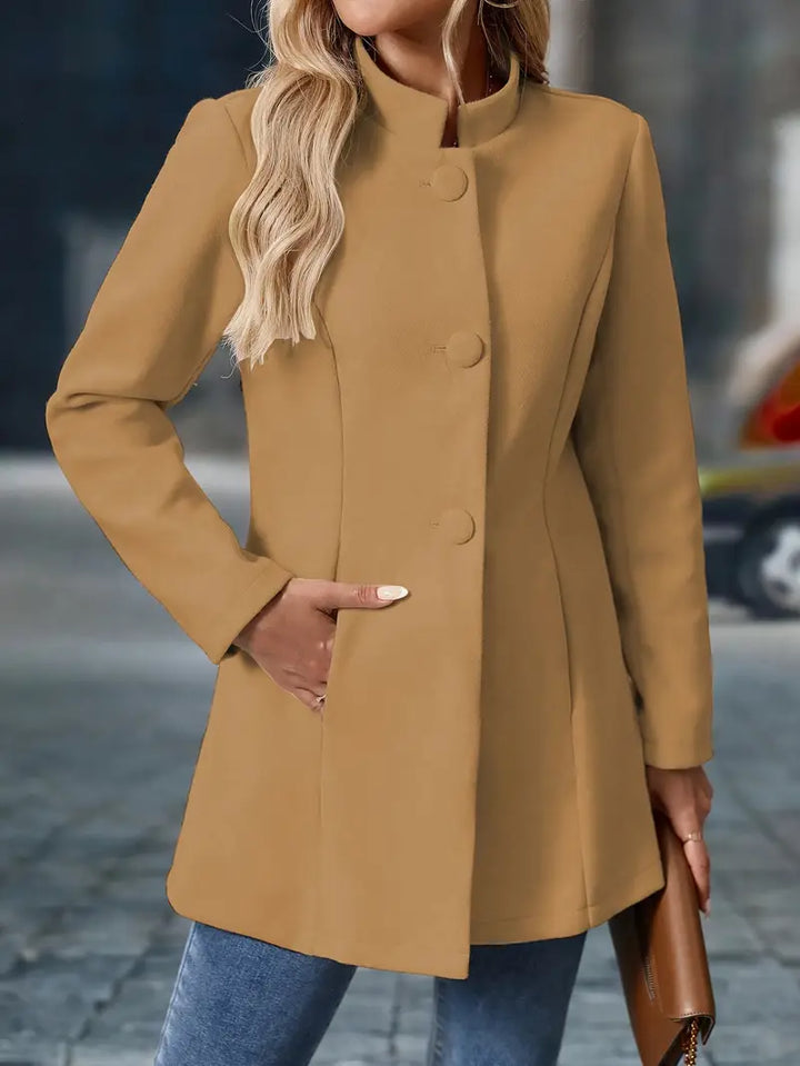 Kristin – Elegante lange Jacke im Blazer-Stil