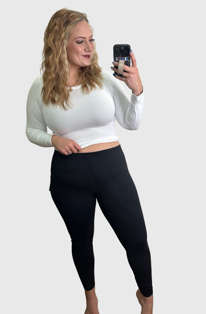 Leggings aus Lycra mit hohem Bund