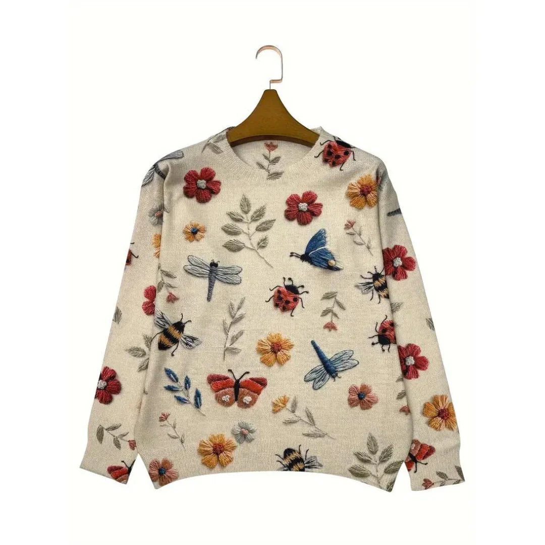 Esme - Pullover mit Gartenmuster 