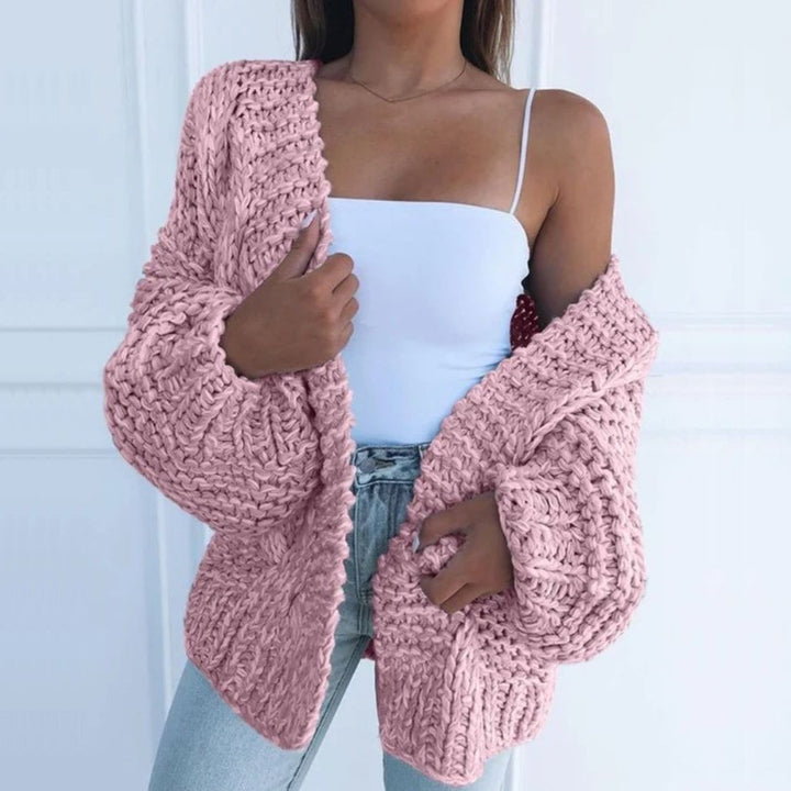 Genevieve – Comfy Open-Front Chunky Knit Cardigan