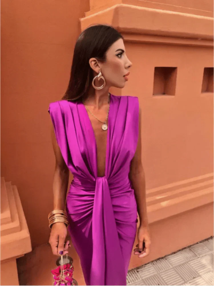 Cordelia – Elegantes Drapé-Kleid