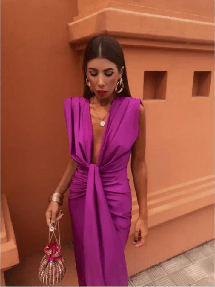 Cordelia – Elegantes Drapé-Kleid