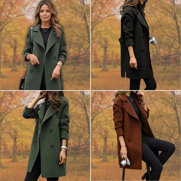 Marika | Eleganter Zweireiher-Mantel