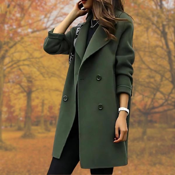 Marika | Eleganter Zweireiher-Mantel