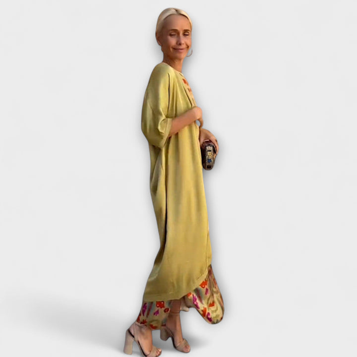 Elveria – Maxikleid mit passender Strickjacke