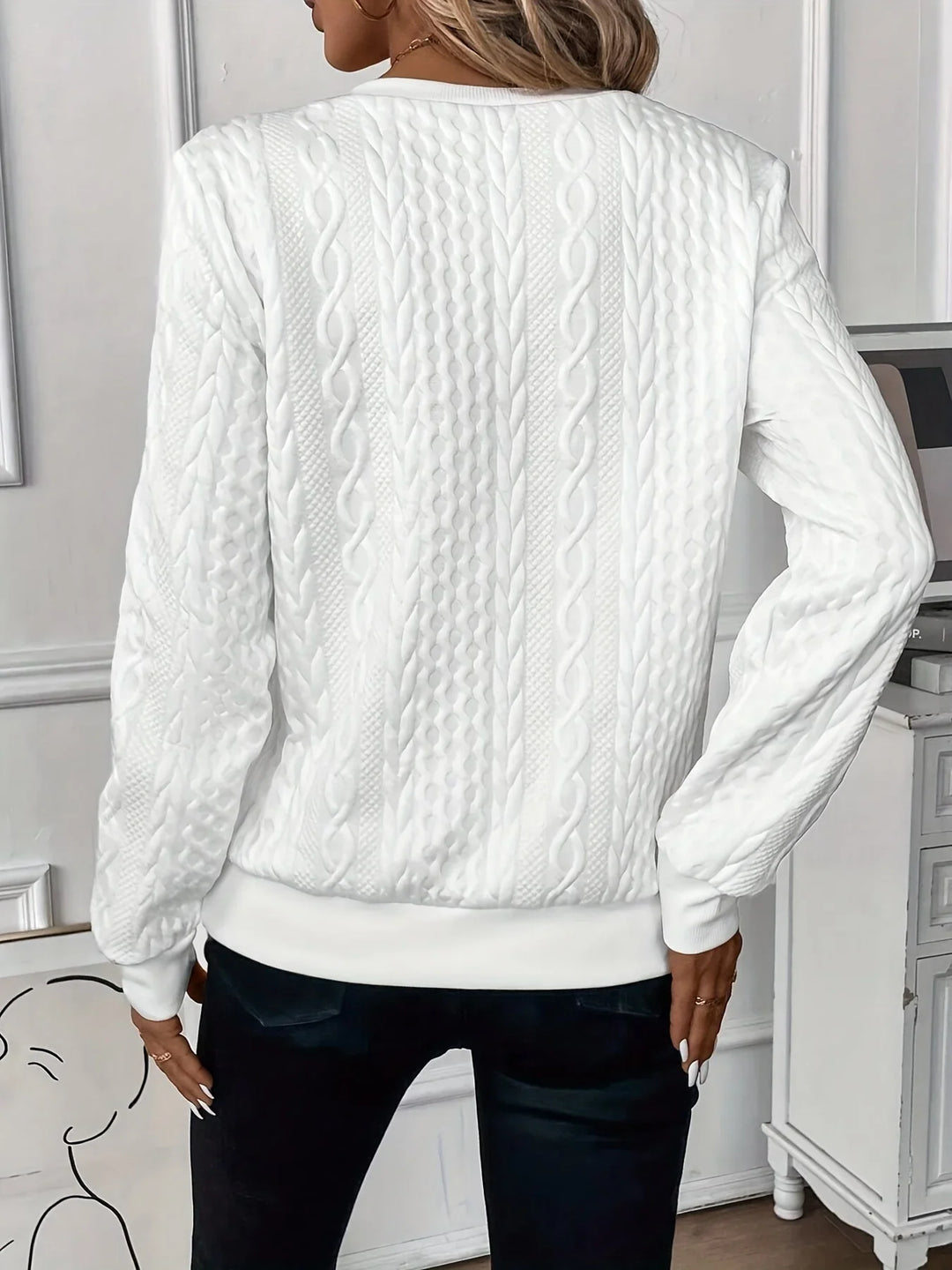 Siera - Textured Quarter Zip Pullover