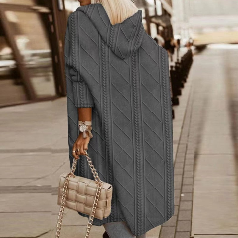 Mara – Elegant Hooded Cardigan