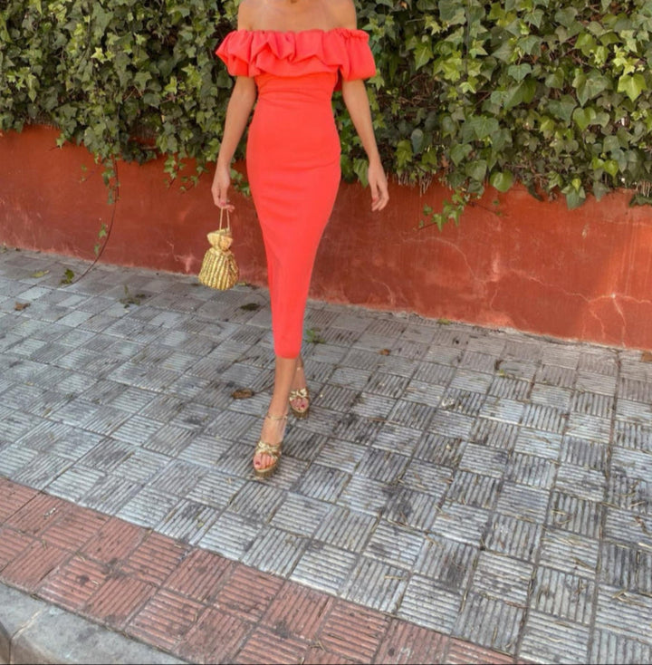 Lory - trägerloses Rüschenkleid