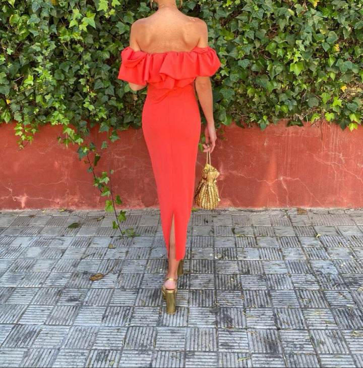 Lory - trägerloses Rüschenkleid