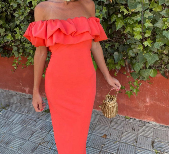 Lory - trägerloses Rüschenkleid