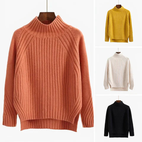 Zoey - Gemütlicher gerippter Rollkragenpullover 